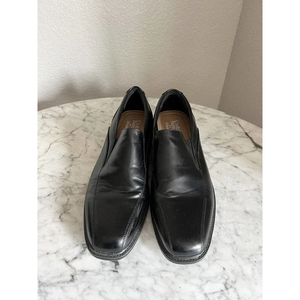 Croft & Barrow Mens Ortholite Slip On Loafer Shoe Size 11.5 M Black Faux Leather